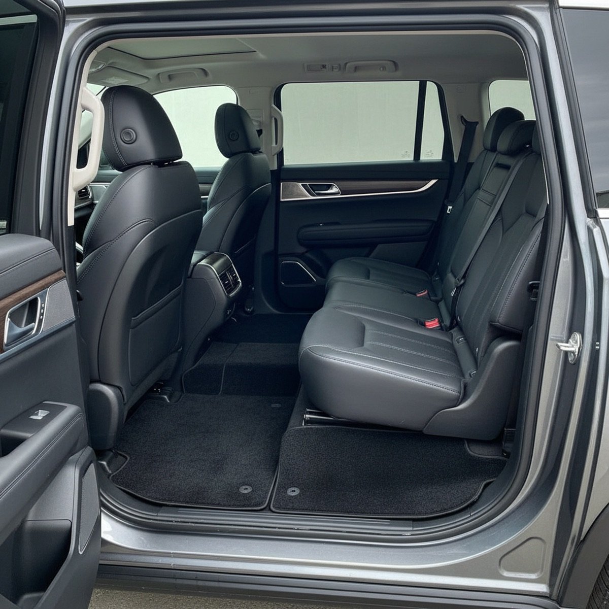 ROX 01 carpet floor mats, 7-seat, 4-piece, Black, 3