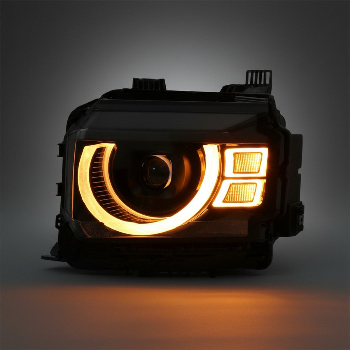 Jetour T2 full LED headlights, pair, Black housing, 3